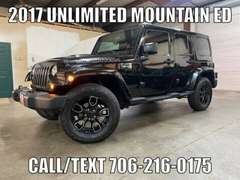 2017 Jeep Wrangler Unlimited for sale at Primary Jeep Argo Powersports Golf Carts in Dawsonville GA