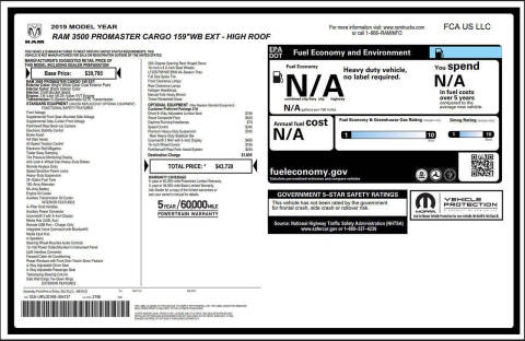 2019 RAM ProMaster 3500 159 WB