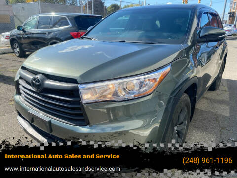 2016 Toyota Highlander for sale at International Auto Sales and Service in Detroit MI