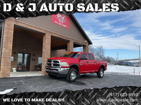 2018 RAM 2500 for sale at D & J AUTO SALES in Joplin MO