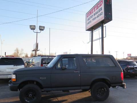 1996 Ford Bronco for sale at United Auto Sales in Oklahoma City OK