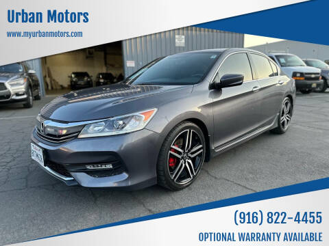 2016 Honda Accord for sale at Urban Motors in Sacramento CA