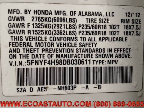 2013 Honda Pilot Touring