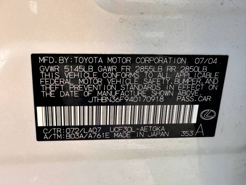 2004 Lexus LS 430