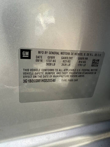 2017 Chevrolet Cruze LT Auto