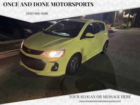 2017 Chevrolet Sonic for sale at Once and Done Motorsports in Chico CA