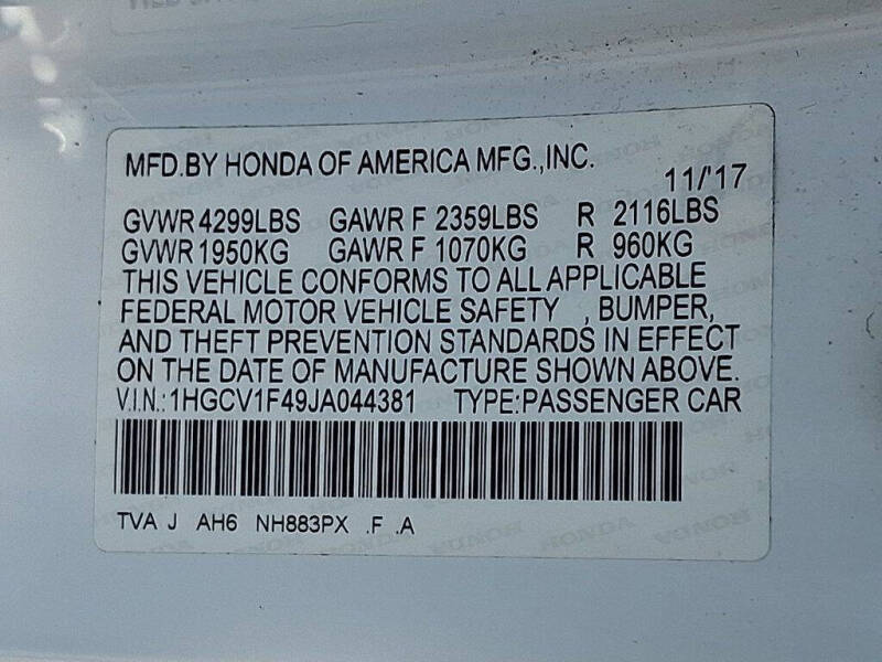 2018 Honda Accord EX