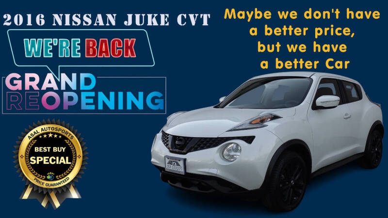 2016 Nissan JUKE for sale at ASAL AUTOSPORTS in Corona CA