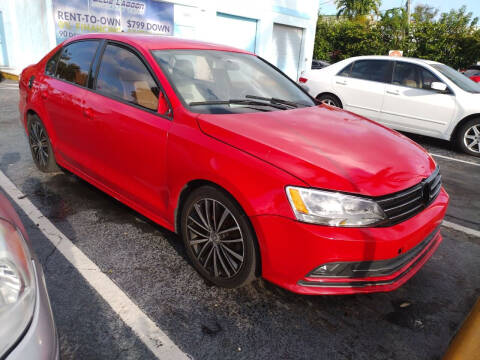 2016 Volkswagen Jetta for sale at Blue Lagoon Auto Sales in Plantation FL