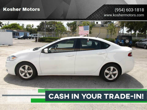 2016 Dodge Dart for sale at Kosher Motors in Hollywood FL