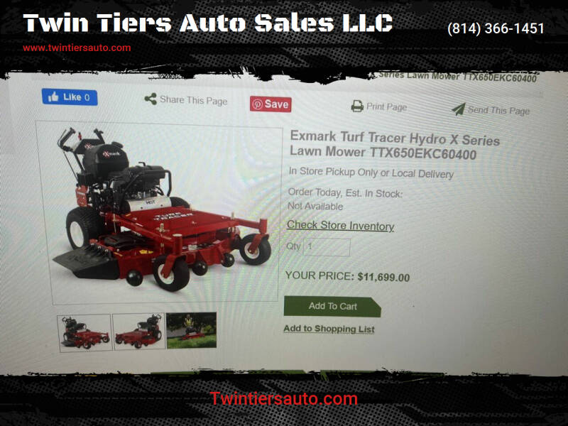 2020 2020 Exmark Turf tracer mower 2020 Exmark Turf tracer mower for sale at Twin Tiers Auto Sales LLC in Olean NY