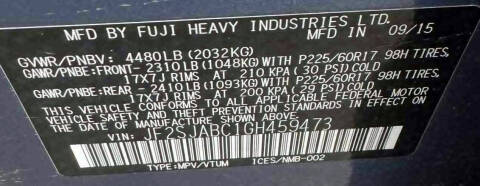 2016 Subaru Forester 2.5i