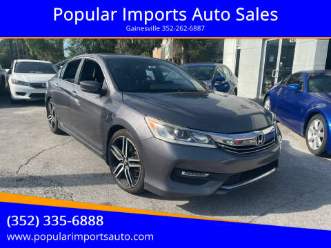 2016 Honda Accord for sale at Popular Imports Auto Sales in Gainesville FL