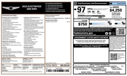 2023 Genesis Electrified G80