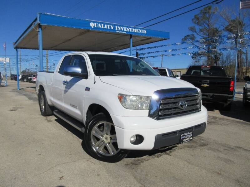2007 Toyota Tundra for sale at Quality Investments in Tyler TX