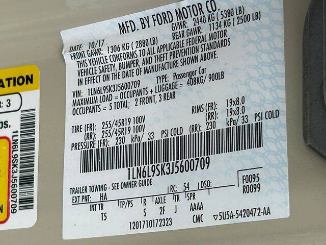 2018 Lincoln Continental Select