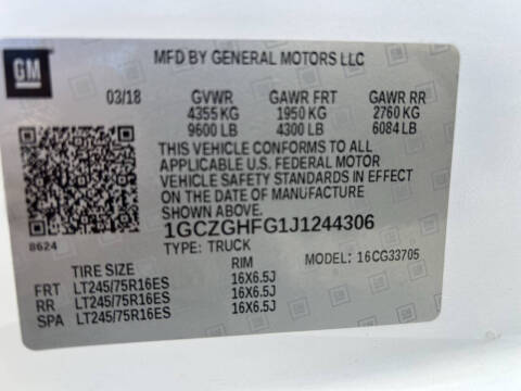 2018 Chevrolet Express 3500