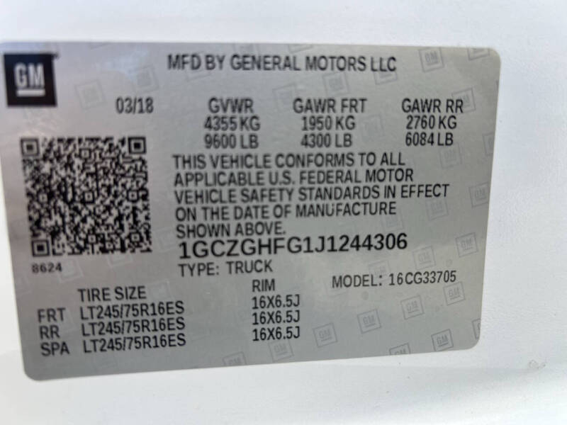 2018 Chevrolet Express 3500