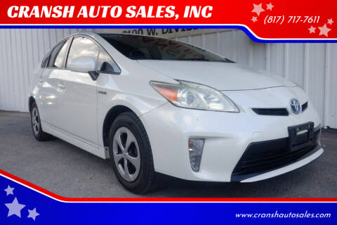 2013 Toyota Prius for sale at CRANSH AUTO SALES, INC in Arlington TX