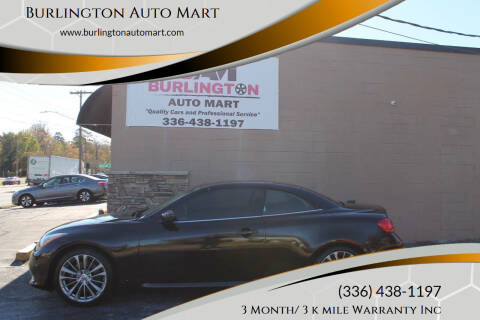 2013 Infiniti G37 Convertible for sale at Burlington Auto Mart in Burlington NC