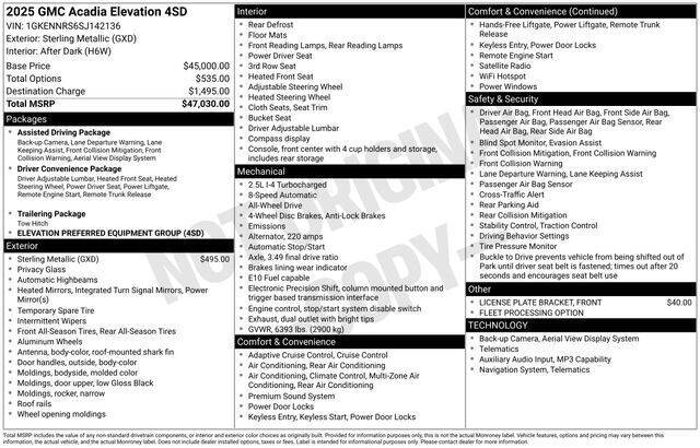 2025 GMC Acadia Elevation