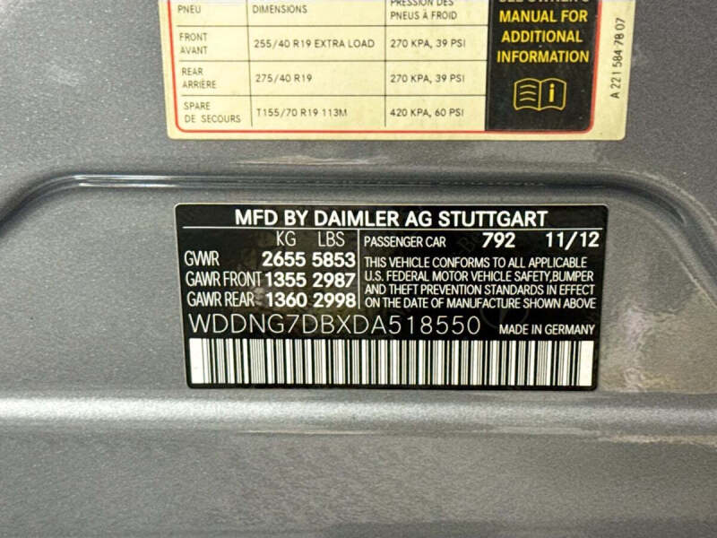 2013 Mercedes-Benz S-Class S 550