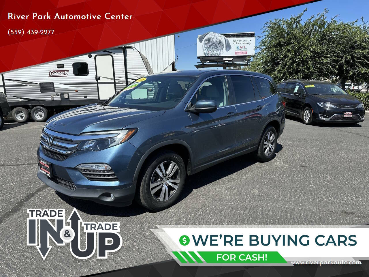 Blue 2018 Honda Pilot EX-L EX-L 4dr SUV 1