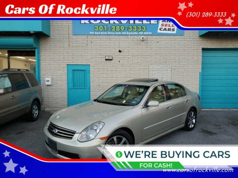 2005 Infiniti G35 for sale at Cars Of Rockville in Rockville MD