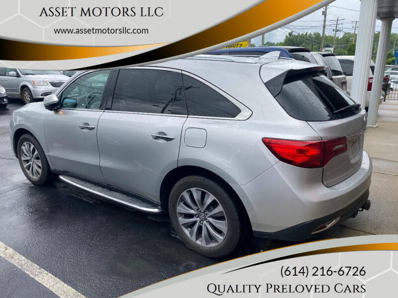 2015 Acura MDX for sale at ASSET MOTORS LLC in Westerville OH