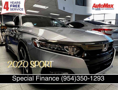 2020 Honda Accord for sale at Auto Max in Hollywood FL
