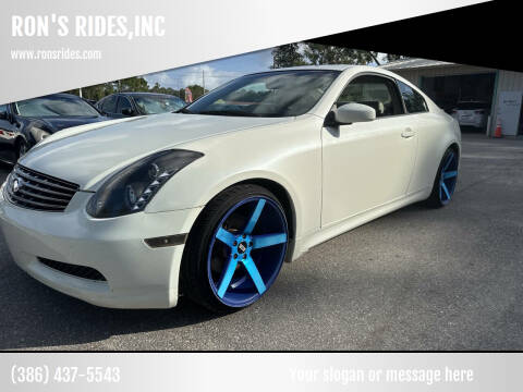 2006 Infiniti G35 for sale at RON'S RIDES,INC in Bunnell FL