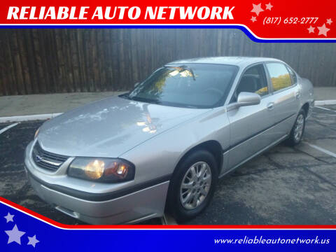 2004 Chevrolet Impala for sale at RELIABLE AUTO NETWORK in Arlington TX