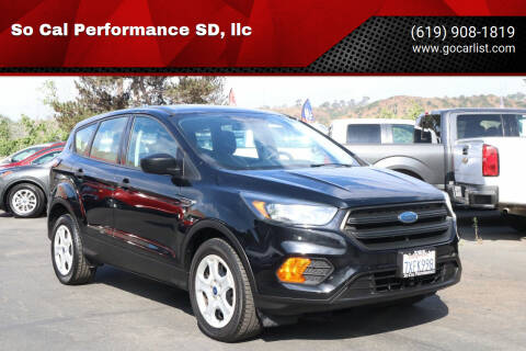 2018 Ford Escape for sale at So Cal Performance SD, llc in San Diego CA