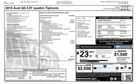 2015 Audi Q5 2.0T quattro Premium Plus