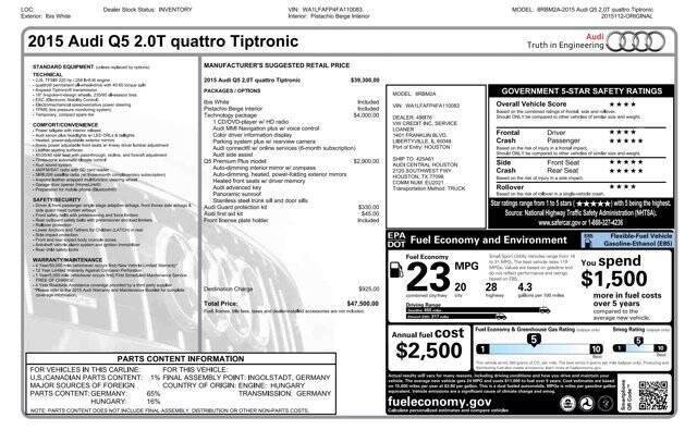 2015 Audi Q5 2.0T quattro Premium Plus