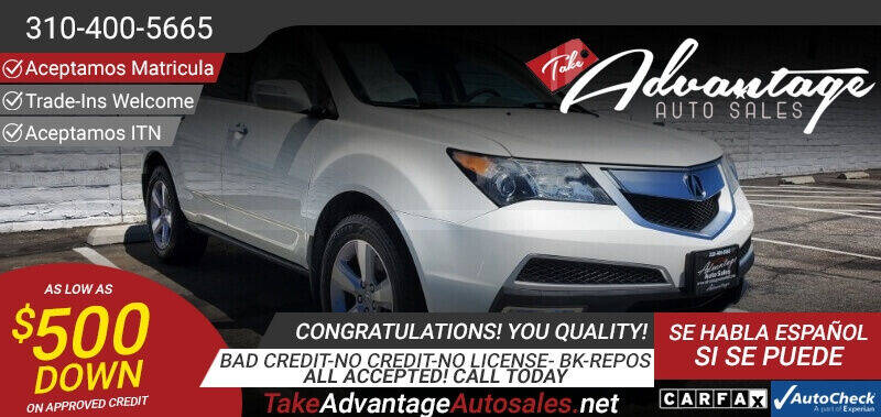 2013 Acura MDX for sale at ADVANTAGE AUTO SALES INC in Bell CA