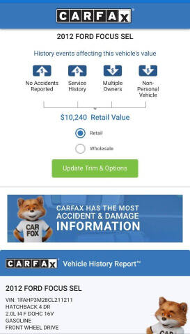 2012 Ford Focus SEL