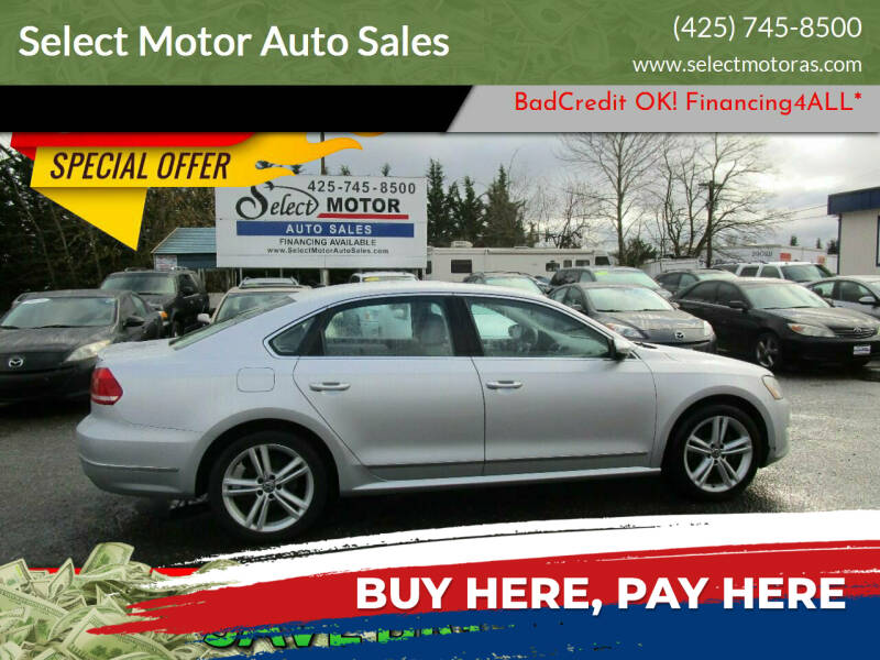 2012 Volkswagen Passat for sale at Select Motor Auto Sales in Lynnwood WA