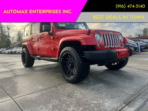 2018 Jeep Wrangler JK Unlimited for sale at AUTOMAX ENTERPRISES INC. in Roseville CA