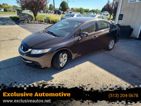 2013 Honda Civic for sale at Exclusive Automotive in West Chester OH