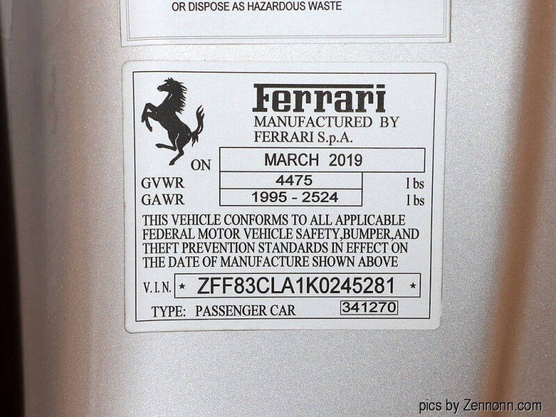2019 Ferrari 812 Superfast