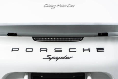 2016 Porsche Boxster Spyder