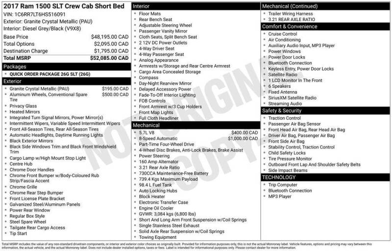 2017 RAM 1500 SLT