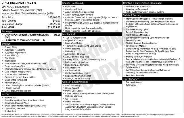 2024 Chevrolet Trax LS