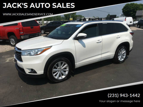 2016 Toyota Highlander for sale at JACK'S AUTO SALES in Traverse City MI