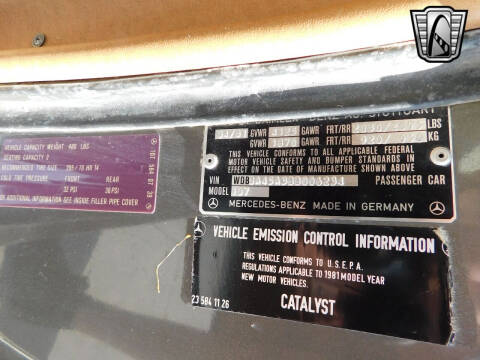 1981 Mercedes-Benz 380-Class 380 SL