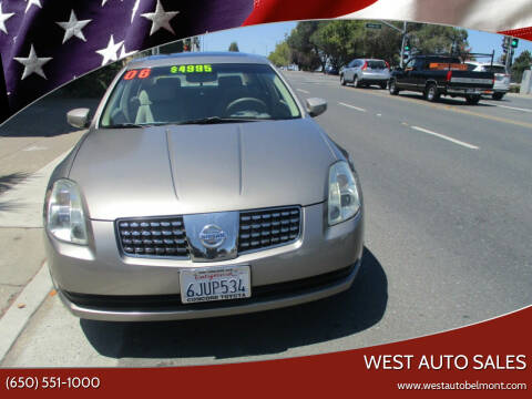 2006 Nissan Maxima for sale at West Auto Sales in Belmont CA