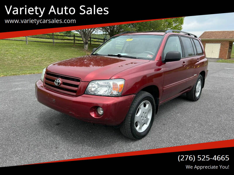 2006 Toyota Highlander for sale at Variety Auto Sales in Abingdon VA