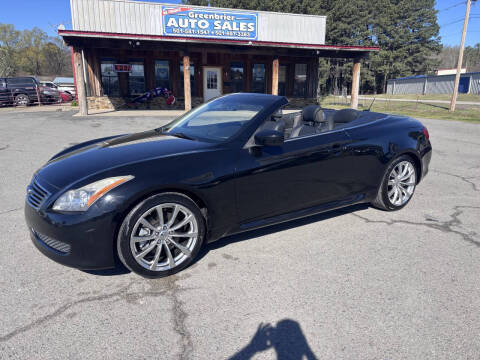 2010 Infiniti G37 Convertible for sale at Greenbrier Auto Sales in Greenbrier AR