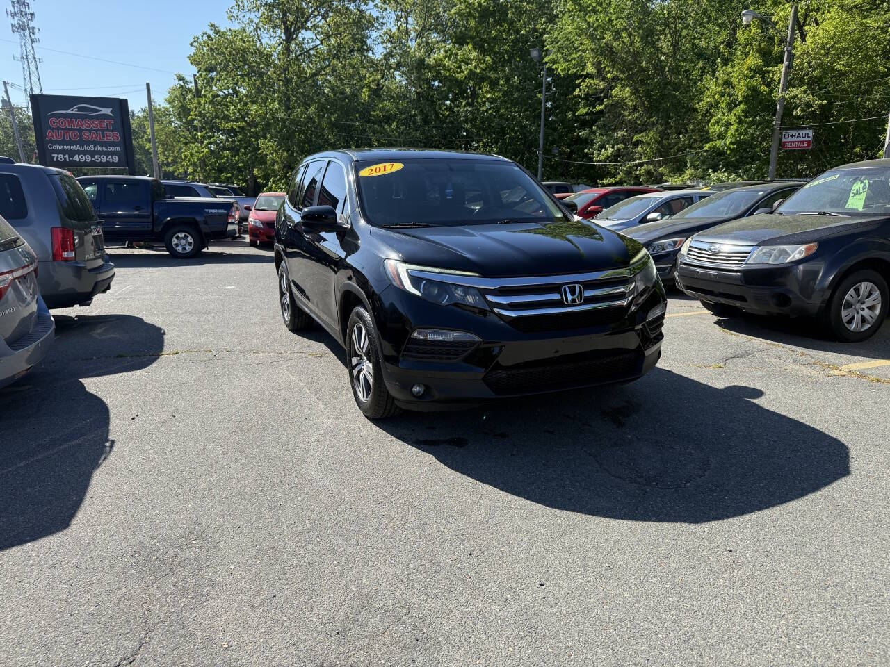 Black 2017 Honda Pilot EX-L AWD EX-L 4dr SUV 2